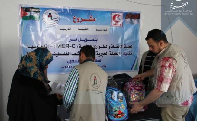 الخيرية توزع مساعدات في اليرموك