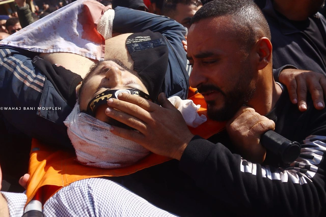 خلال تشييع الشهيد محمد أيمن السعد