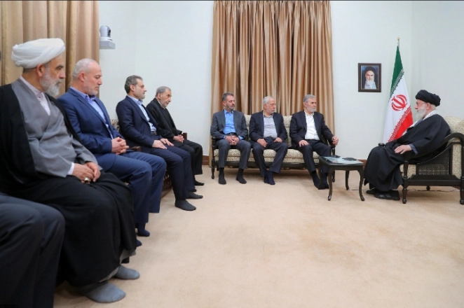 خلال لقاء وفد حركة الجهاد بالسيد الخامنئي