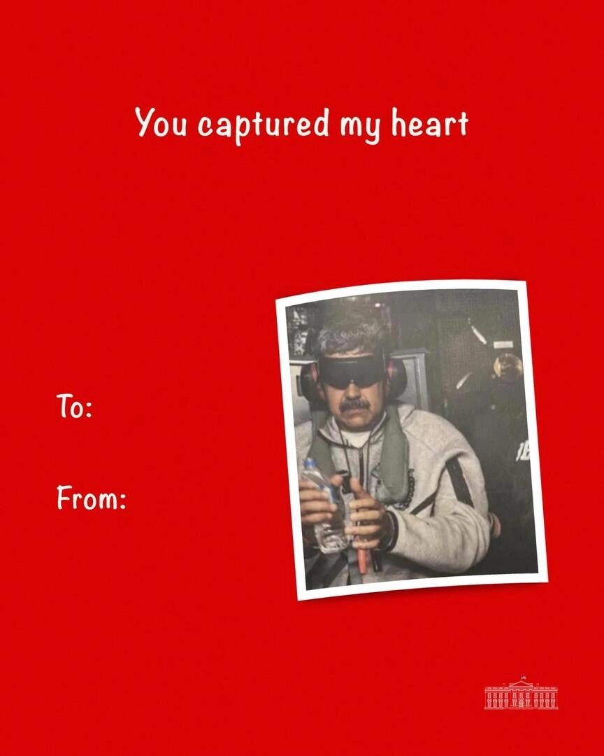 رسالة ترامب لمادورو في عيد الحب