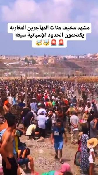 مهاجرون يقتحمون سبتة